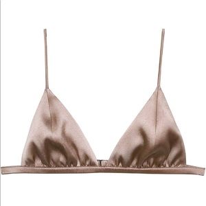 NWOT Women's Silk Satin Triangle Bralette - xl